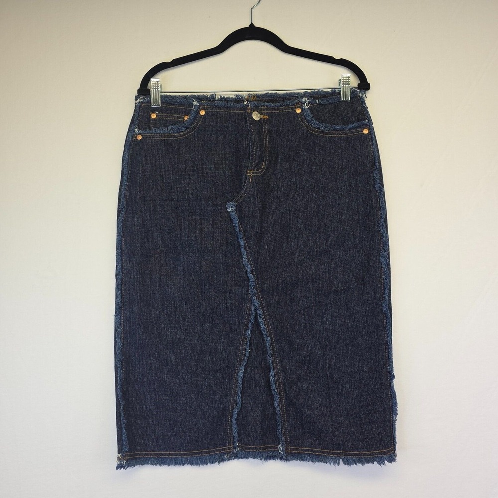 Paris Blues Originals Skirt Juniors‎ 9 Blue Pencil Low Rise Denim Dark Wash Y2K
